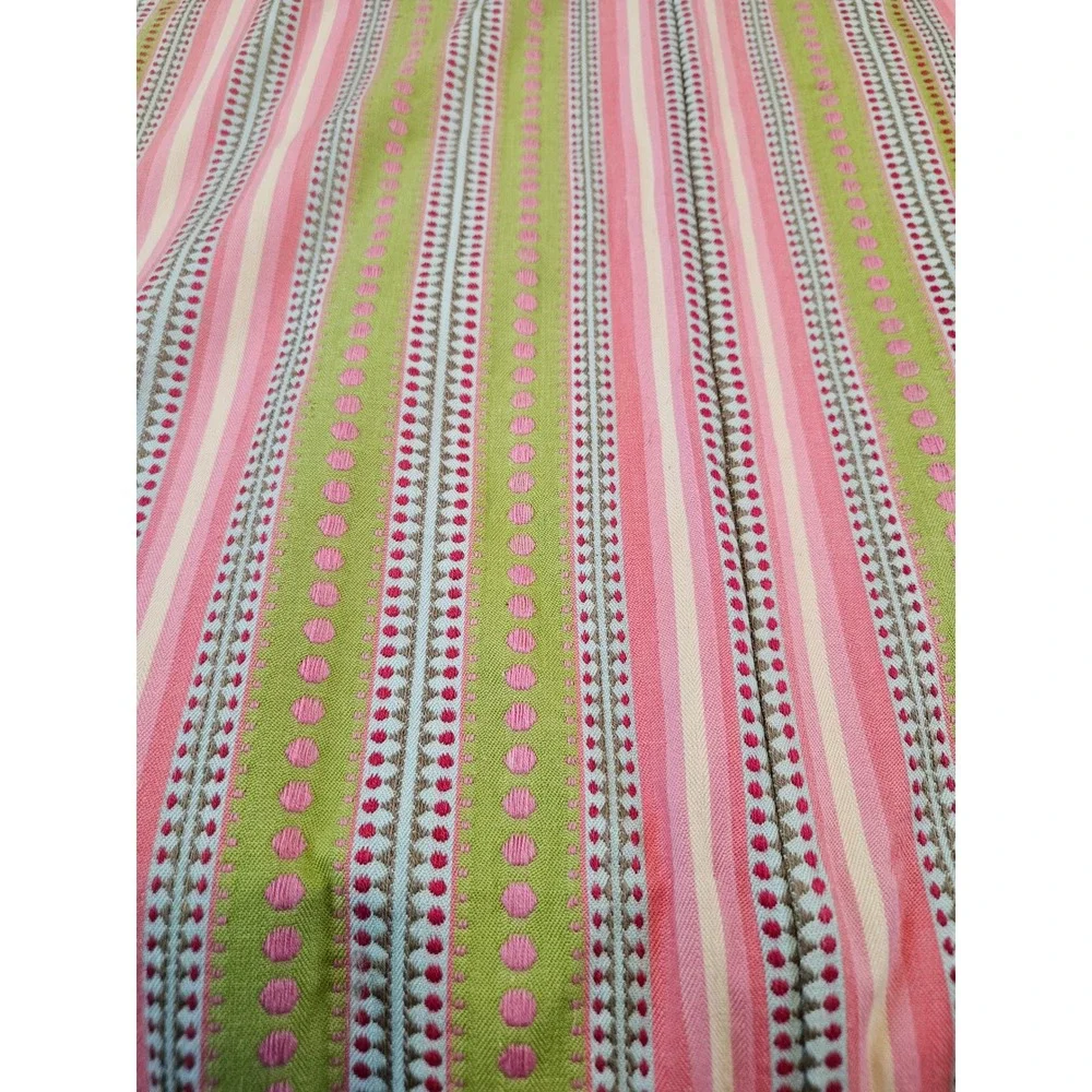 Calico‎ Corners oversized windows drape panel chanda stripe pink green 100x80